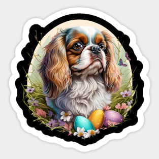 King Spaniel happy easter day Sticker